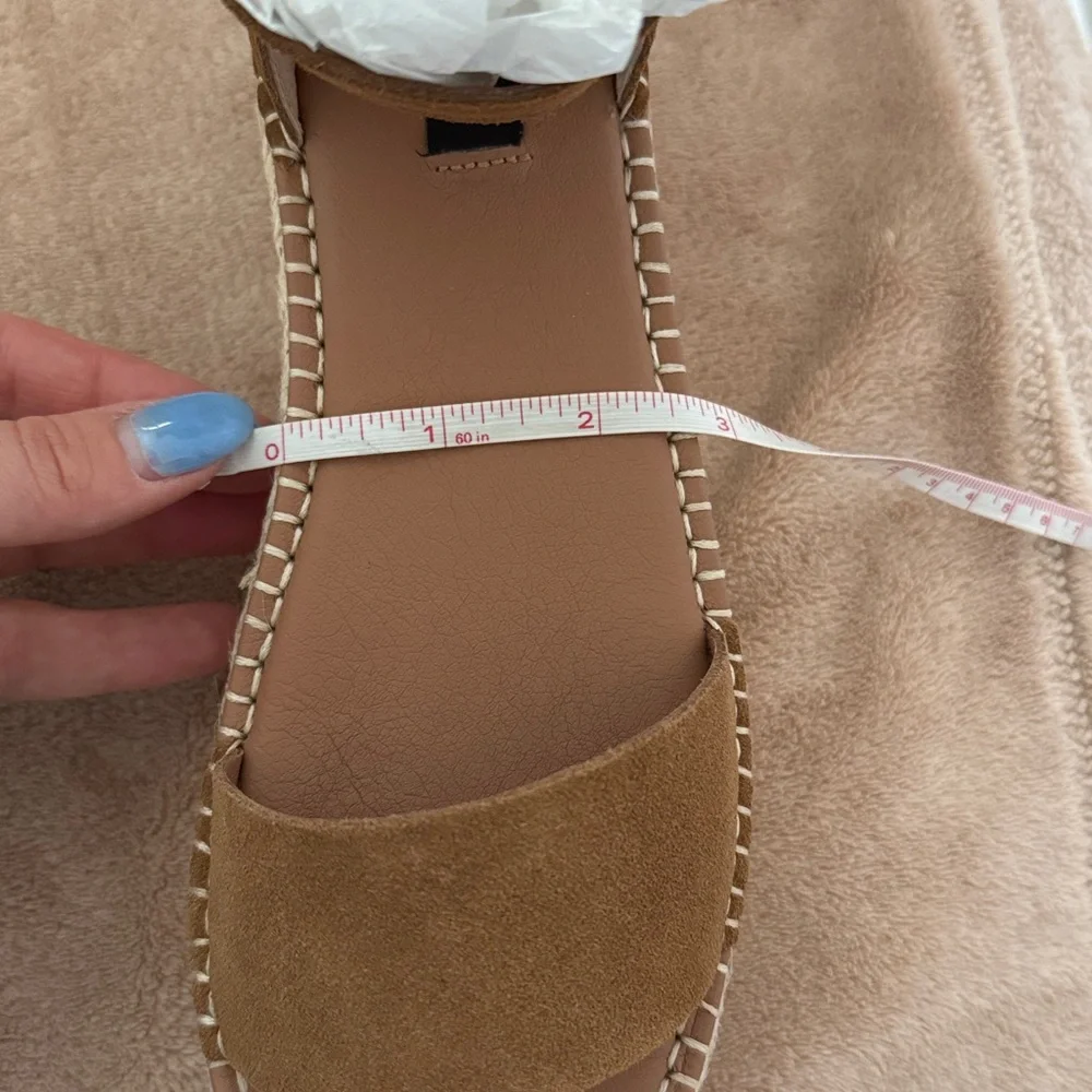 NEW IN BOX! Aqua Ria‎ Suede Espadrille Platform Wedge Sandals in Chestnut